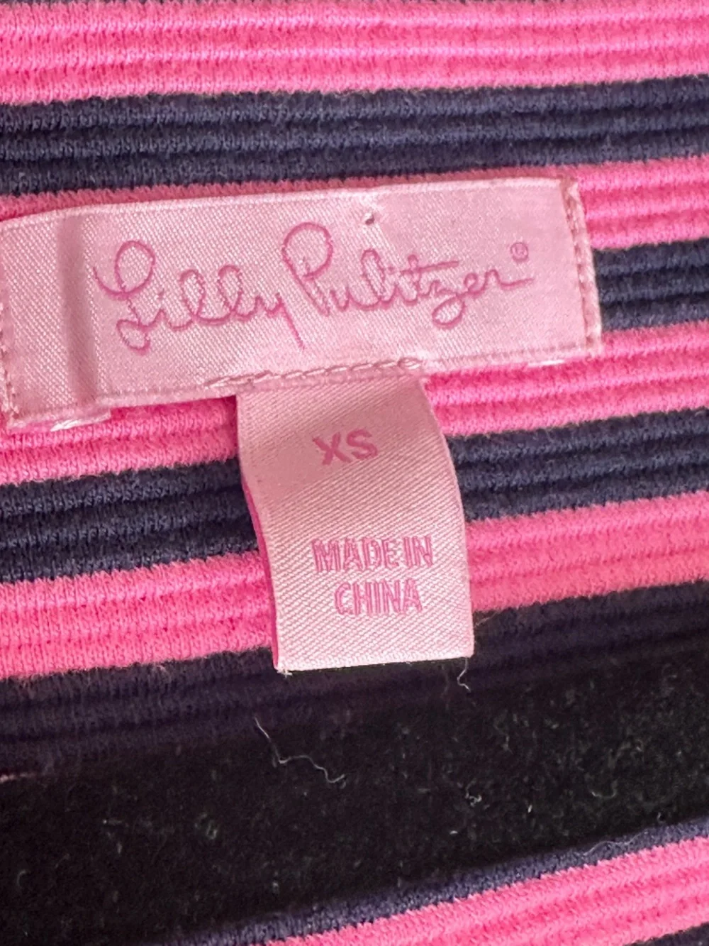 Lilly Pulitzer Brielle Fit & Flare Dress Hotty Pink Ottoman Stripe Extra Small